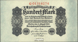 Deutsches Reich Rosenbg: 72 Gebraucht (III) 1922 100 Mark - 100 Mark