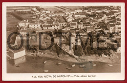 PORTUGAL - VILA NOVA DE MILFONTES - VISTA AEREA PARCIAL - 1950 REAL PHOTO PC - Beja