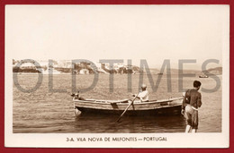 PORTUGAL - VILA NOVA DE MILFONTES - VISTA PARCIAL E RIO MIRA - 1950 REAL PHOTO PC - Beja