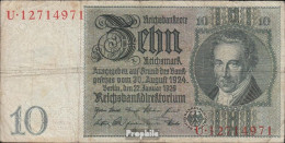 Deutsches Reich Rosenbg: 173a, Udr.-Bst. S, Serien: T-Y, Wz. Thaer Gebraucht (III) 1929 10 Reichsmark - 10 Mark