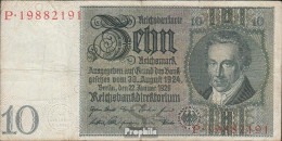 Deutsches Reich Rosenbg: 173a Udr.- Bst. S, Serien: N-S, Wz. Thaer Gebraucht (III) 1929 10 Reichsmark - 10 Mark