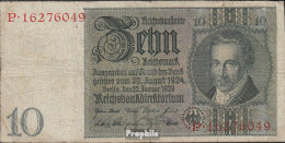 Deutsches Reich Rosenbg: 173a Udr.- Bst. B, Serien: N-S, Wz. Thaer Gebraucht (III) 1929 10 Reichsmark - 10 Mark