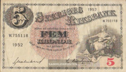 Sweden Pick-number: 33ai (1952) Used (III) 1952 5 Kronor - Zweden