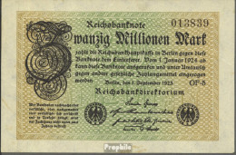 Deutsches Reich Rosenbg: 107f, Wasserzeichen Wellen Gebraucht (III) 1923 20 Millionen Mark - 20 Mio. Mark