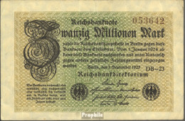 Deutsches Reich Rosenbg: 107a, Wasserzeichen Ringe Gebraucht (III) 1923 20 Millionen Mark - 20 Miljoen Mark