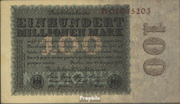 Deutsches Reich Rosenbg: 106a, Reichsdruckerei Wasserzeichen Eichenlaub Gebraucht (III) 1923 100 Millionen Mark - 100 Miljoen Mark