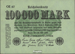 Deutsches Reich Rosenbg: 90a, Wasserzeichen Hakensterne Gebraucht (III) 1923 100.000 Mark - 100000 Mark