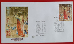 VATICANO VATIKAN VATICAN ANNO PAOLINO YEAR OF PAULUS JAHR FDC 2008 - Cartas & Documentos