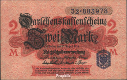 Deutsches Reich Rosenbg: 52d, Blaues Siegel Gebraucht (III) 1914 2 Mark - Sonstige & Ohne Zuordnung