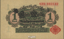 Deutsches Reich Rosenbg: 51b, Ohne Unterdruck Dunkelgrüne Vorderseite Gebraucht (III) 1914 1 Mark - Andere & Zonder Classificatie
