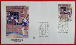 VATICANO VATIKAN VATICAN ANNO PAOLINO YEAR OF PAULUS JAHR FDC 2008 - Brieven En Documenten