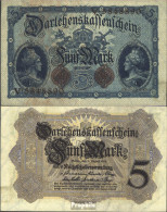 Deutsches Reich Rosenbg: 48b, 7stellige Kontrollnummer Gebraucht (III) 1914 5 Mark - 5 Mark