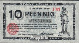 Köln Pick-Nr: Notgeld Der Stadt Köln Gebraucht (III) 1921 10 Pfennig - Monetari/ Di Necessità