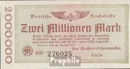 Berlin Pick-Nr: S1012b Inflationsgeld Der Deutschen Reichsbahn Berlin Gebraucht (III) 1923 2 Millionen Mark - 2 Millionen Mark