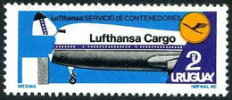 Uruguay 1980 Lufthansa Cargo Service Boeing 747 (YT Yvert 1054, SG Gibbons 1742 ) - Airplanes