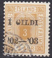 IS520 – ISLANDE – ICELAND – OFFICIAL – 1876-1901 ISSUE OVERPRINTED – MI # 10B USED 3 € - Servizio