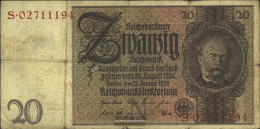 German Empire Rosenbg: 174a, Udr.-Bst.: N, Series: Q-U Used (III) 1929 20 Reichsmark - 20 Mark