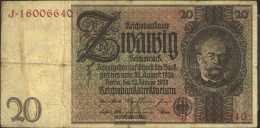 German Empire Rosenbg: 174a, Udr.-Bst.: K, Series: F-K Used (III) 1929 20 Reichsmark - 20 Mark