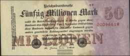 German Empire Pick-number: 97c, Privatfirmendruck 8stellige KN Used (III) 1923 50 Million. Mark - 50 Miljoen Mark