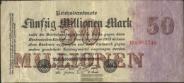 German Empire Rosenbg: 97b, Privatfirmendruck Used (III) 1923 50 Million Mark - 50 Miljoen Mark
