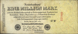 German Empire Pick-number: 92b, Privatfirmendruck, KN After Inside Used (III) 1923 1 Million Mark - 1 Miljoen Mark