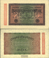 German Empire Rosenbg: 84b, Watermark Rings 6stellige Kontrollnummer Used (III) 1923 20.000 Mark - 20000 Mark