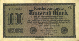 German Empire Rosenbg: 75b, Watermark Hakensterne Black Kontrollnummer Used (III) 1922 1.000 Mark - 1000 Mark