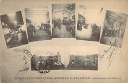 13 Bouches Du Rhône Cartes Multivues Ecole D'Electricité Industrielle De MARSEILLE Laboratoires Et Ateliers - Saint Barnabé, Saint Julien, Montolivet
