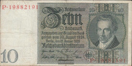 German Empire Rosenbg: 173a Udr.- Bst. S, Series: N-S, WZ. Thaer Used (III) 1929 10 Reichsmark - 10 Mark