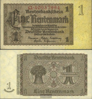 German Empire Rosenbg: 166b, Empire Printing 8stellige Kontrollnummer Used (III) 1937 1 Rentenmark - 1 Rentenmark