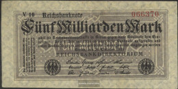 German Empire Rosenbg: 120c, 6stellige KN, Firmenzeichen Black Used (III) 1923 5 Billion. Mark - 5 Miljard Mark