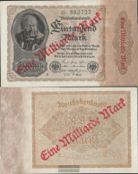 German Empire Rosenbg: 110c, Privatfirmendruck, Without FZ, Bogennummer And KN Green Used (III) 1923 1 Billion On 1000 M - 1 Miljard Mark