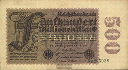 German Empire Rosenbg: 109b, Privatfirmendruck Watermark Cabbage Used (III) 1923 500 Million Mark - 500 Miljoen Mark
