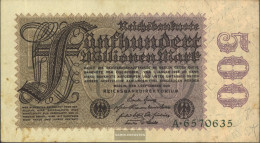 German Empire Rosenbg: 109a, Empire Printing Watermark Thistles Used (III) 1923 500 Million Mark - 500 Miljoen Mark