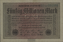 German Empire Rosenbg: 108b, Watermark Cabbage 6stellige Kontrollnummer Used (III) 1923 50 Million Mark - 50 Miljoen Mark