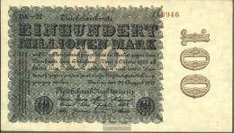 German Empire Rosenbg: 106q, Watermark Rings Black Firmenzeichen Used (III) 1923 100 Million Mark - 100 Miljoen Mark