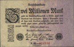 German Empire Rosenbg: 102b, Privatfirmendruck Black Firmenzeichen Used (III) 1923 2 Million Mark - 2 Miljoen Mark
