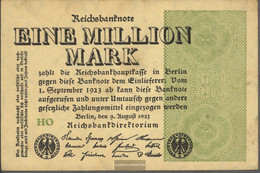 German Empire Rosenbg: 101c, Watermark Grid With 8 Used (III) 1923 1 Million Mark - 1 Mio. Mark
