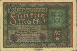 German Empire Rosenbg.:62c, Row 3 Used (III) 1919 50 Mark Vienna - 50 Mark