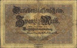 German Empire Rosenbg: 49b, 7stellige Kontrollnummer Used (III) 1914 20 Mark - 20 Mark