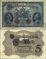 German Empire Rosenbg: 48b, 7stellige Kontrollnummer Used (III) 1914 5 Mark - 5 Mark