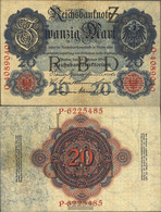 German Empire Rosenbg: 47b, 7stellige Kontrollnummer Used (III) 1914 20 Mark - 20 Mark