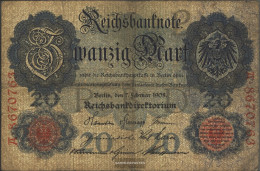 German Empire Rosenbg: 31 Used (III) 1908 20 Mark - 20 Mark