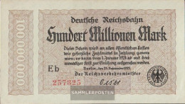 Berlin Pick-number: S1017a Inflationsgeld The German Reichsbahn Berlin Used (III) 1923 100 Million Mark - 100 Miljoen Mark