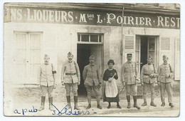 3849 - ANCENIS Maison L. Poirier - Militaires Devant Café Marchand De Vins Rue Emilien Maillard Régiment Col 9 - Ancenis