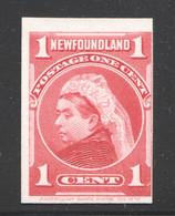Newfoundland   India Paper On Cardboard Plate Proof  Unitrade  79P - Fine Di Catalogo (Back Of Book)