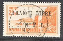 2,50 Fr  Langlade  Surchargé «FRANCE LIBRE / F.N.F.L.» No 270 - Gebruikt