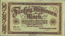 Berlin Pick-number: S1016 Inflationsgeld The German Reichsbahn Berlin Used (III) 1923 50 Million Mark - 50 Mio. Mark