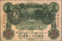 German Empire Rosenbg: 25a, 6stellige Kontrollnummer Used (III) 1906 50 Mark - 50 Mark