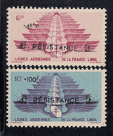 Levant - 1943 - 6f50+48f50,10f+100f Resistance - MNH - Unused Stamps